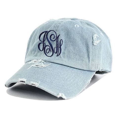 monogram denim hat